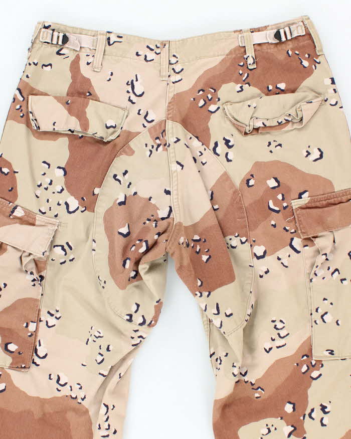 Vintage 90's Desert Chocolate Chip Camo Military Cargo Trousers - W32 L28 - Image 4