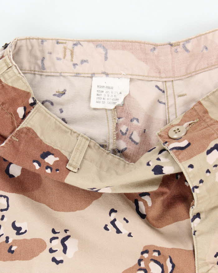 Vintage 90's Desert Chocolate Chip Camo Military Cargo Trousers - W32 L28 - Image 5