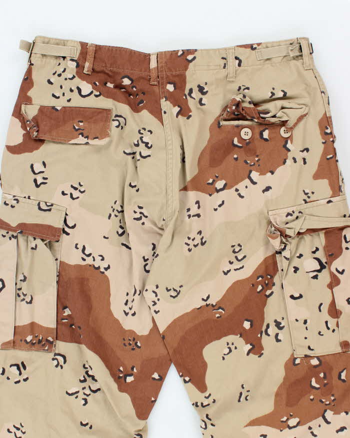 Vintage 90's Desert Chocolate Chip Camo Military Cargo Trousers - W36 L31 - Image 4