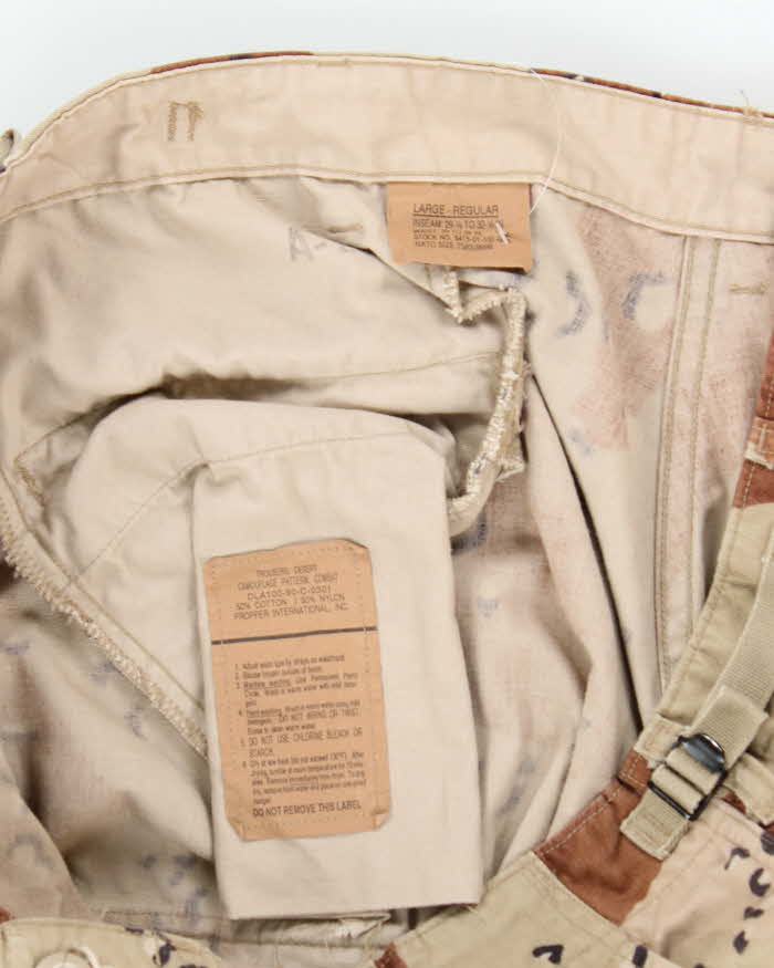Vintage 90's Desert Chocolate Chip Camo Military Cargo Trousers - W36 L31 - Image 5