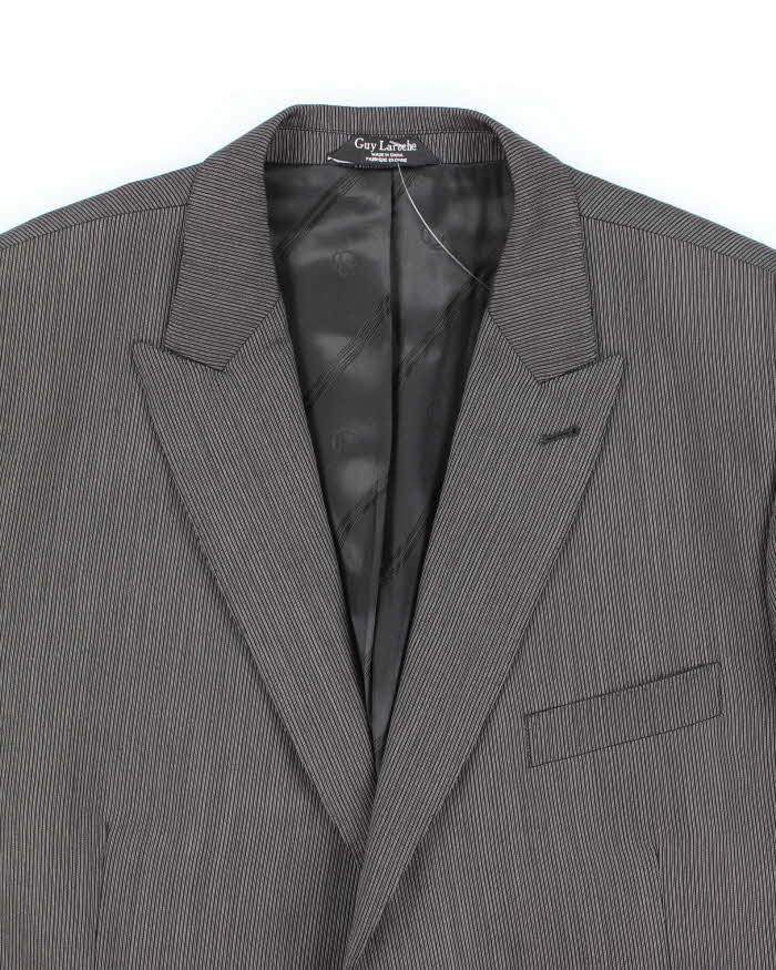 Vintage 90's Guy Laroche Fine Striped Suit Jacket - L - Image 3