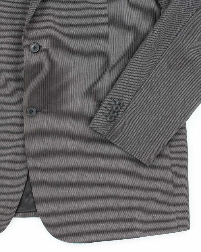Vintage 90's Guy Laroche Fine Striped Suit Jacket - L - Image 4