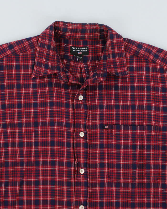 Vintage 90s Polo Jeans Ralph Lauren Check Flannel Shirt - M - Image 3