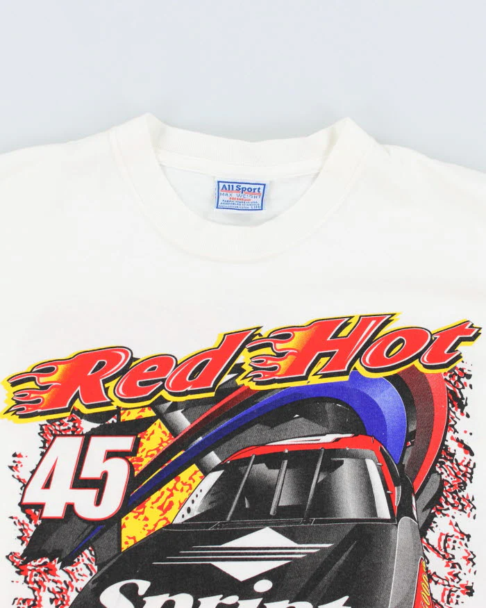 Vintage 90's Red Hot Racing T-Shirt - L - Image 3