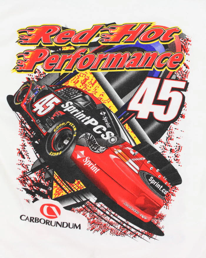 Vintage 90's Red Hot Racing T-Shirt - L - Image 4