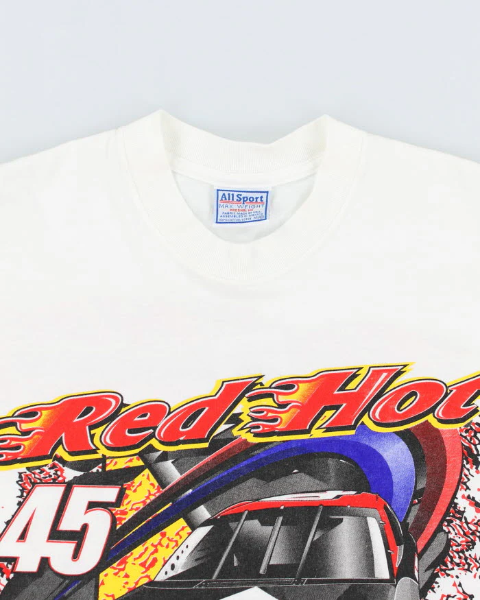 Vintage 90's Red Hot Racing T-Shirt - M - Image 3