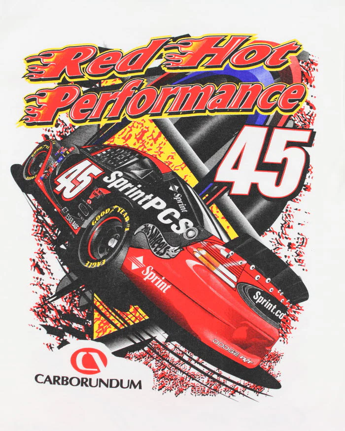 Vintage 90's Red Hot Racing T-Shirt - M - Image 4