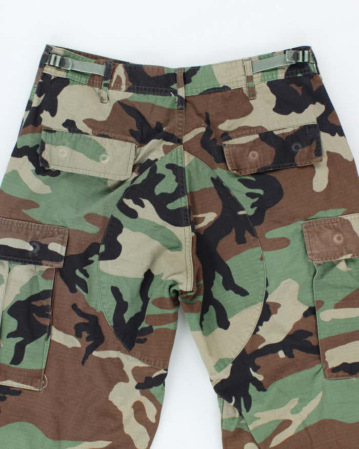 Vintage 90's Woodland Camouflage Military Cargo Trousers - W30 L30 - Image 4