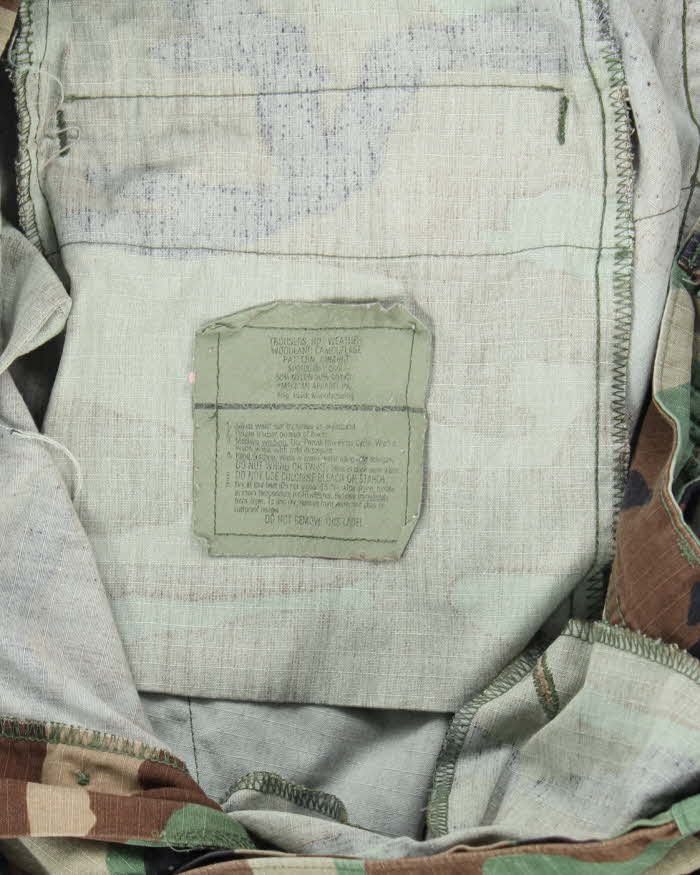 Vintage 90's Woodland Camouflage Military Cargo Trousers - W30 L30 - Image 5