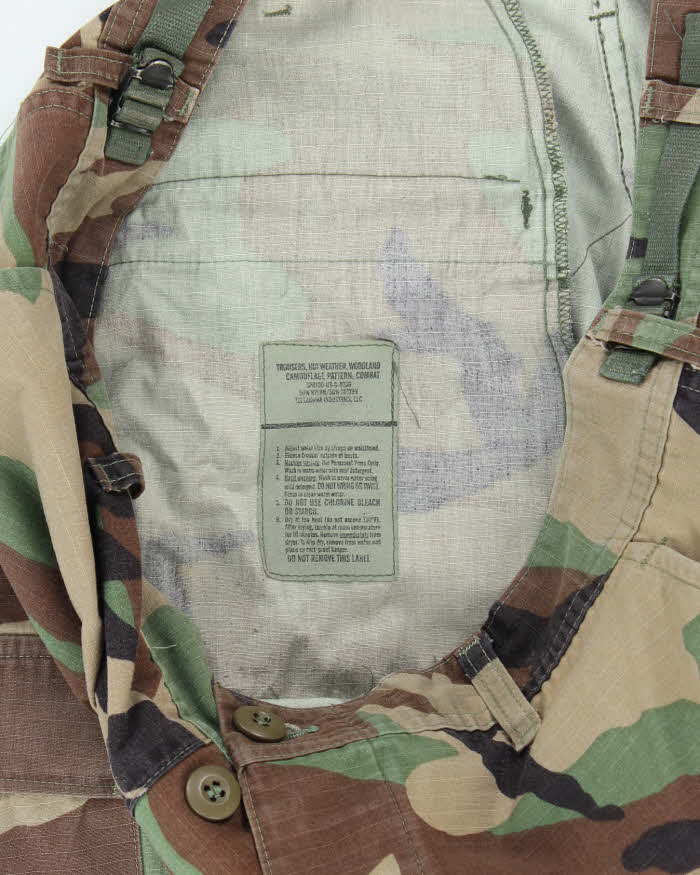 Vintage 90's Woodland Camouflage Military Cargo Trousers - W34 L31 - Image 5