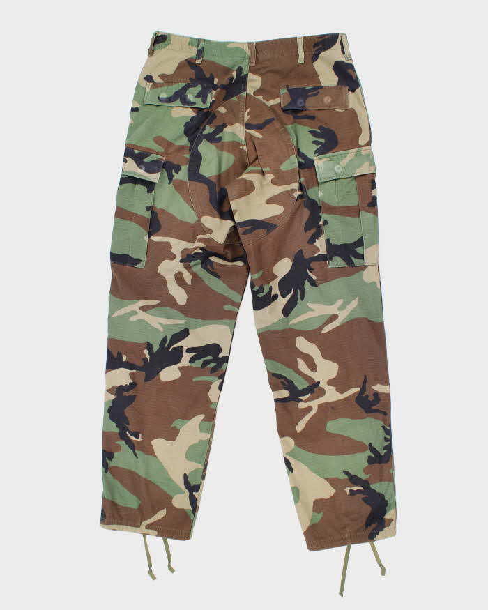 Vintage 90's Woodland Camouflage Military Cargo Trousers - W35 L31 - Image 3