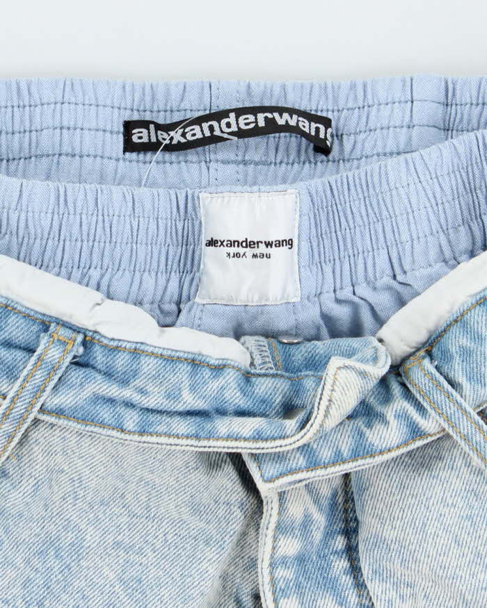 Vintage Alexander Wang Boxer Layered Denim Hot Pants - W28 L3 - Image 3