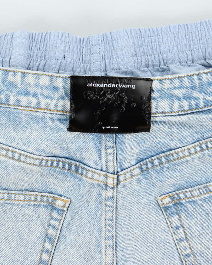 Vintage Alexander Wang Boxer Layered Denim Hot Pants - W28 L3 - Image 5