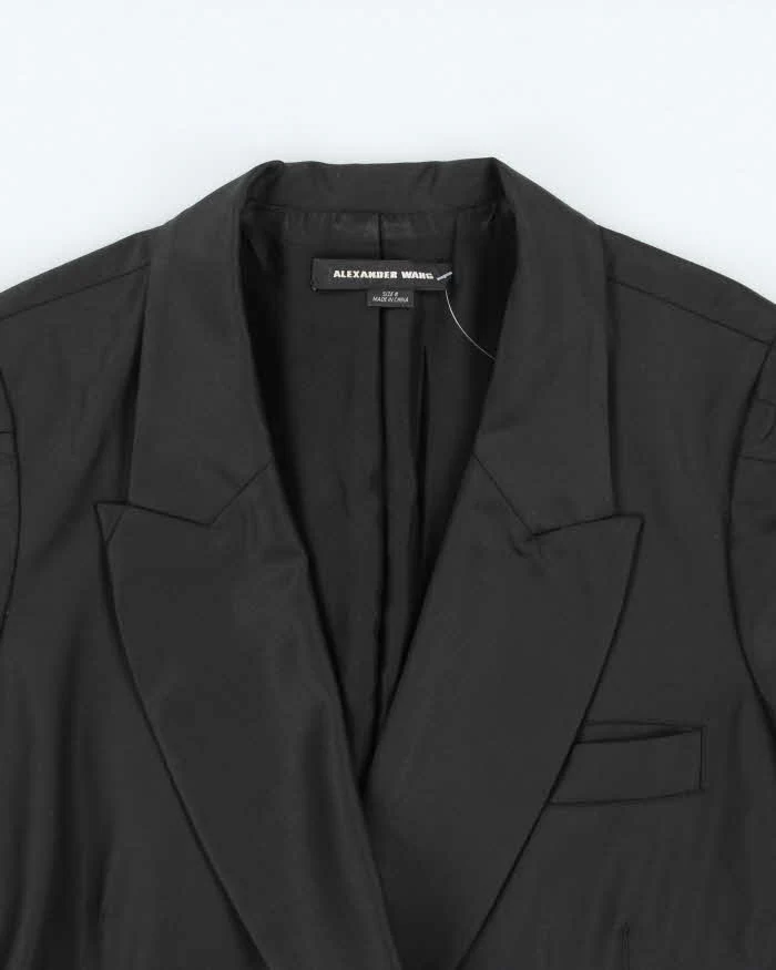 Vintage Alexander Wang Satin Double Breasted Women's Long Blazer - S - Image 6