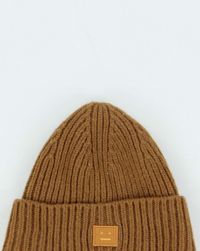 Vintage Brown Acne Studios Mini Pansy Face Wool Beanie - Youth / 55cm - Image 4