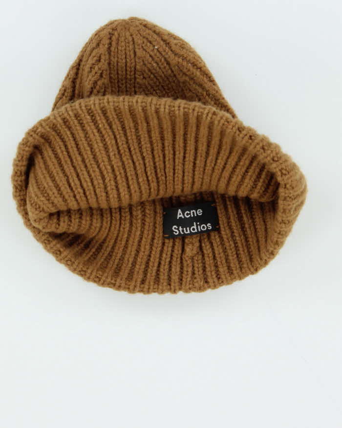 Vintage Brown Acne Studios Mini Pansy Face Wool Beanie - Youth / 55cm - Image 5