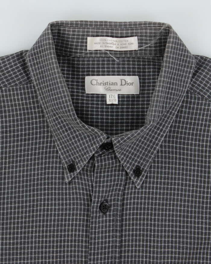 Vintage Christian Dior Check Long Sleeve Shirt - XXL - Image 5