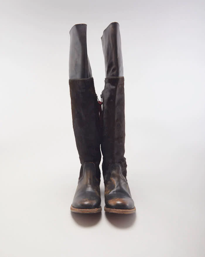 Vintage Freebird Pony Hair Leather Boots - UK4 - Image 3