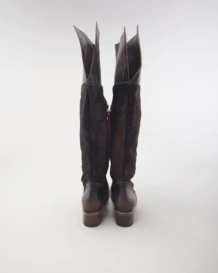 Vintage Freebird Pony Hair Leather Boots - UK4 - Image 4