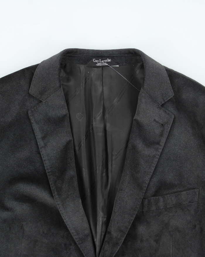 Vintage Guy Laroche Velvet Suit Jacket - L - Image 3