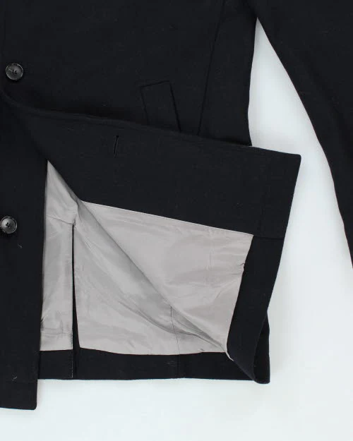 Vintage Hugo Boss Navy Overcoat - L - Image 4