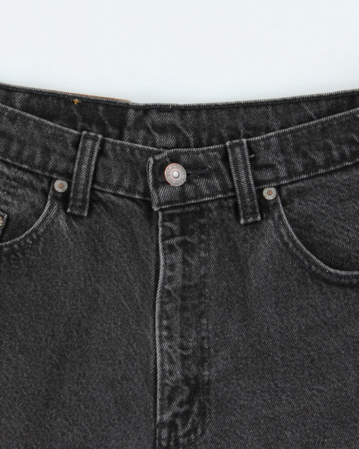Vintage Levi's 535 Black Denim Shorts - W33 - Image 3