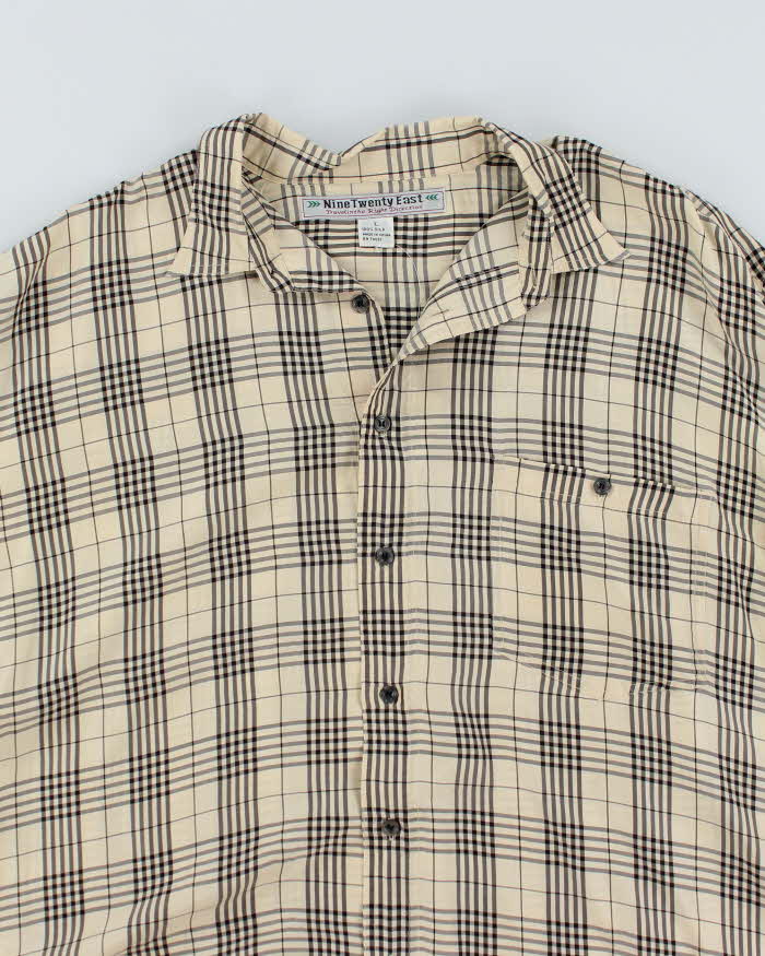 Vintage Nine Twenty East Silk Check Shirt - L - Image 3