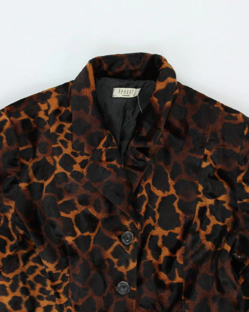 Vintage Vessuti Faux Fur Animal Print Jacket - M - Image 3