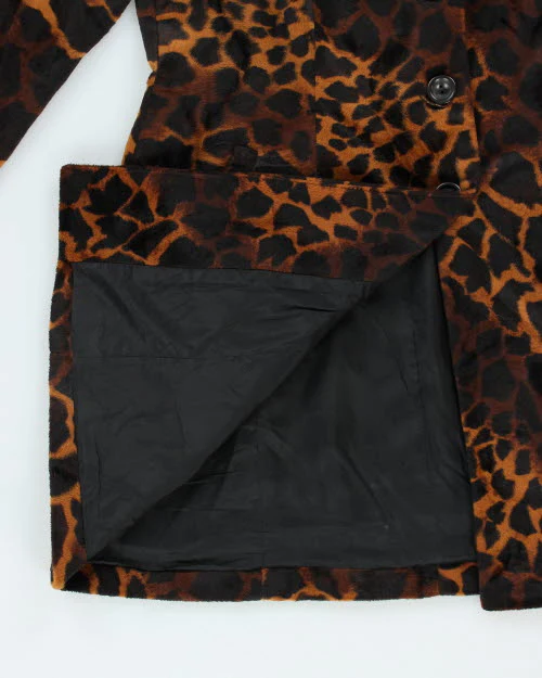 Vintage Vessuti Faux Fur Animal Print Jacket - M - Image 4