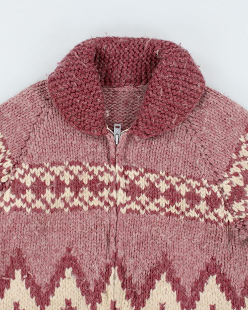 Vintage Women's 80's Heavyweight Cowichan Zip Up Cardigan - L - Image 3
