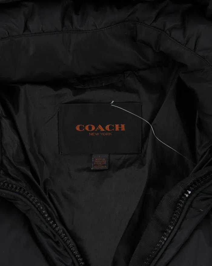 Vintage Women's Coach Hooded Puffer Jacket - L - Image 5
