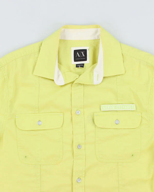 Vintage Y2k 00s Armani Exchange Yellow Shirt - M - Image 3