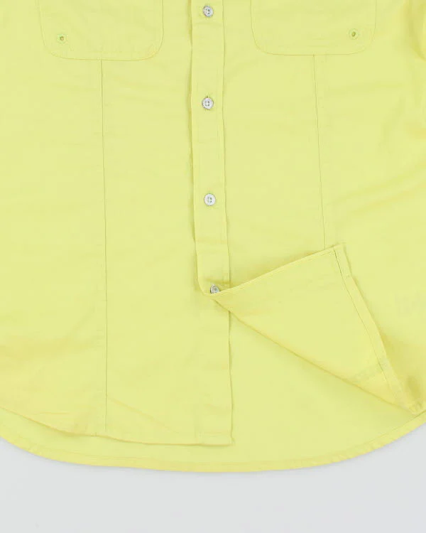 Vintage Y2k 00s Armani Exchange Yellow Shirt - M - Image 4