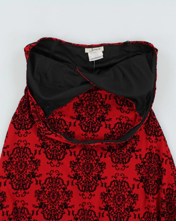 Vintage Y2k 00s Jessica Red Halter Dress - M - Image 3