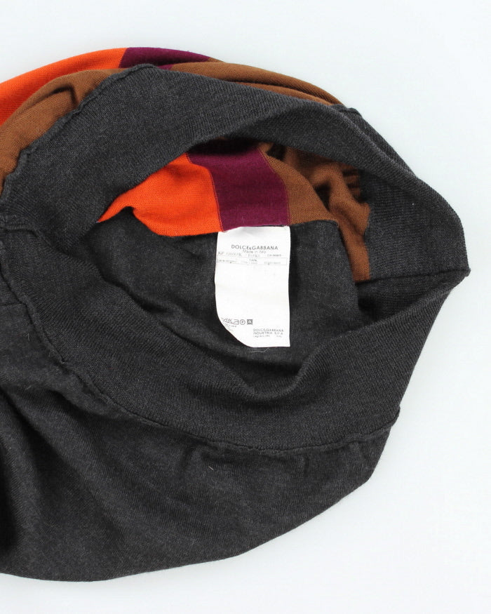 Vintage Y2K Dolce & Gabbana Striped Knit Jumper - L - Image 5