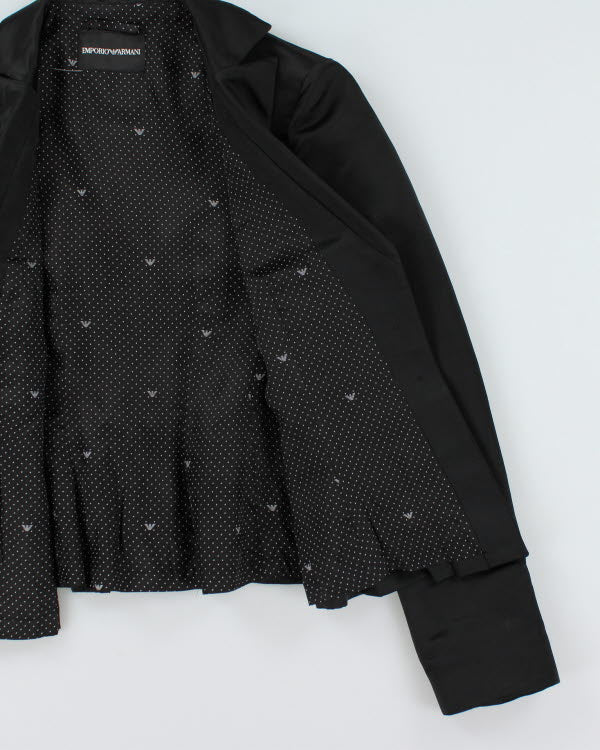 Y2k 00s Armani Satin Pleated Blazer Jacket - S - Image 5