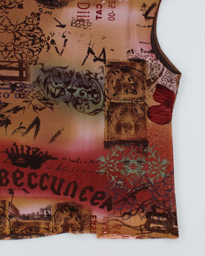 Y2k 00s Bellessa Pattern Top - L - Image 4