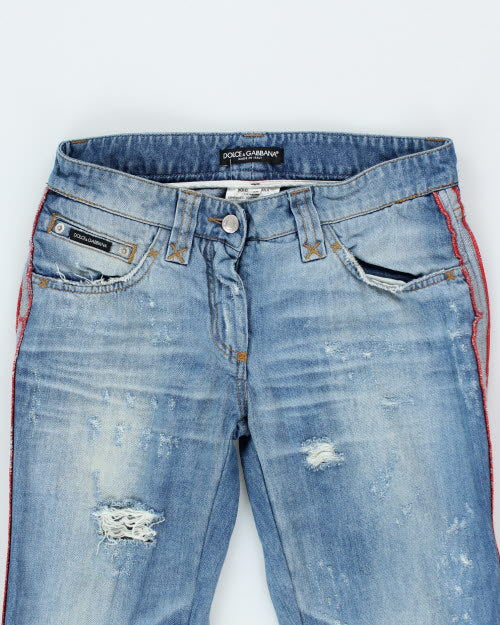 Y2k 00s Dolce & Gabbana Distressed Jeans - W30 L24 - Image 3