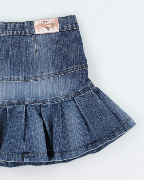 Y2k 00s Foxy Jeans Pleated Denim Skirt - S - Image 4