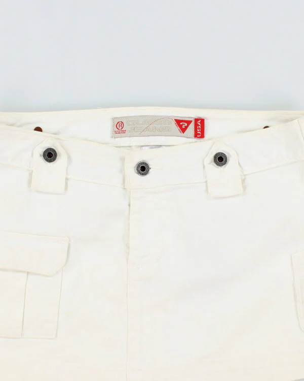 Y2k 00s Guess White Denim Mini Skirt - S - Image 3