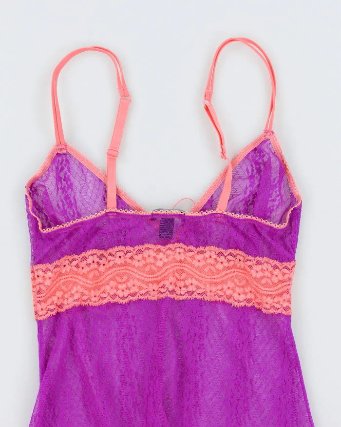 Y2k 00s Jacob Purple Mesh - S - Image 4