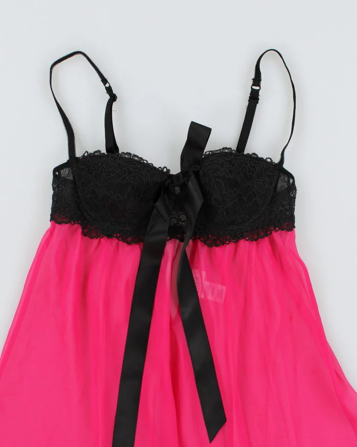 Y2k 00s La Senza Pink Mesh Cami - XS - Image 3