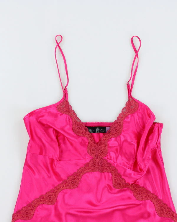 Y2k 00s Pink Slip Dress - L - Image 3