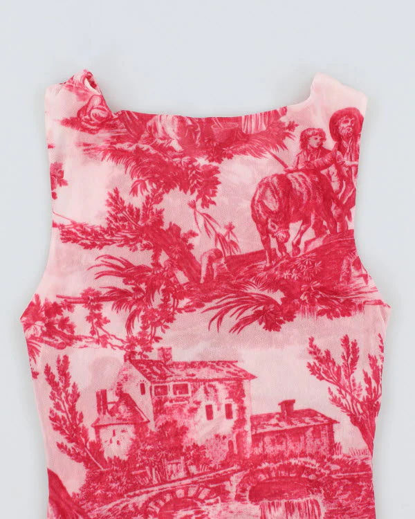 Y2k 00s Sweet Pea Mesh Top - L - Image 4